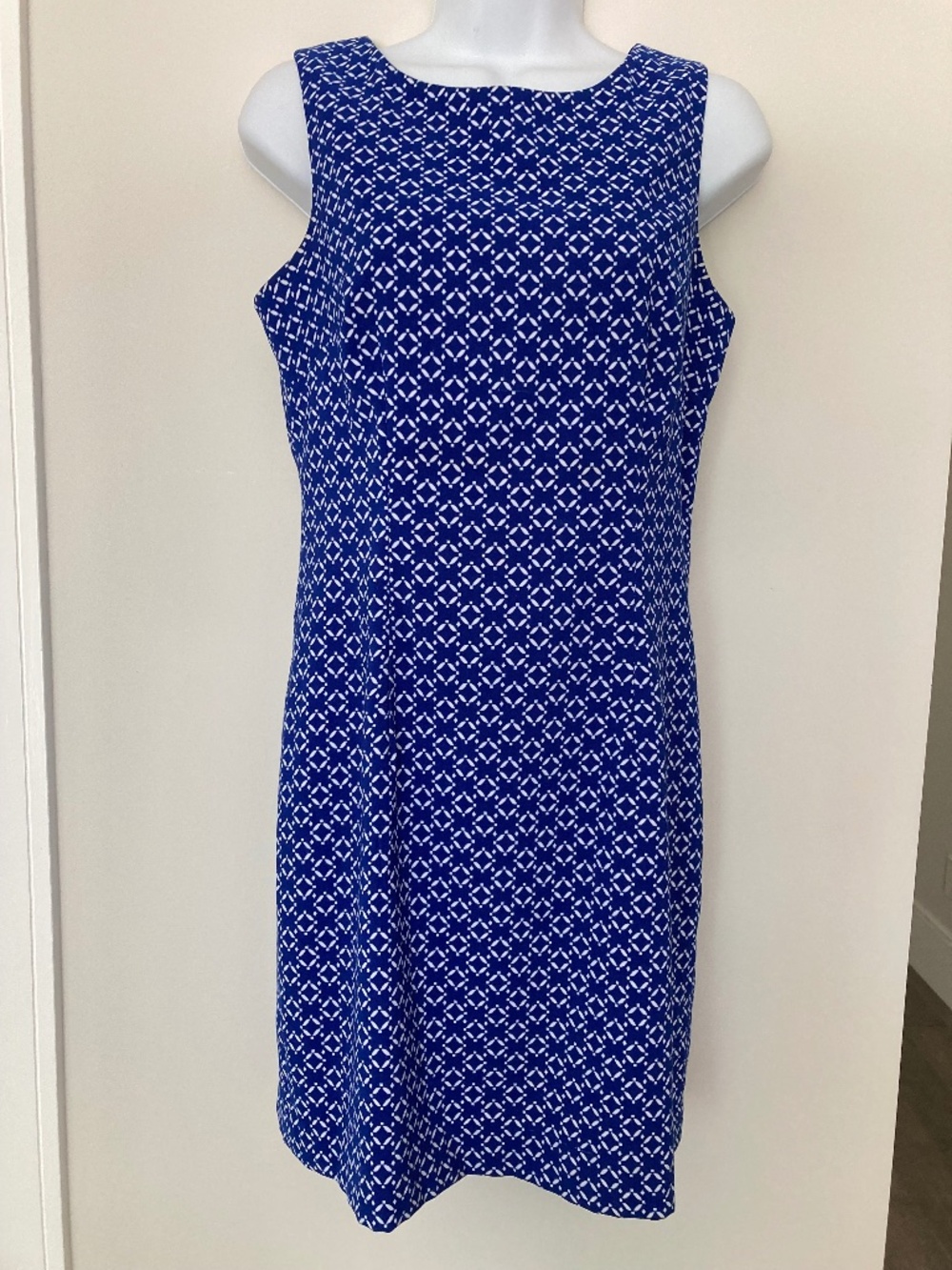 Mario Serrani Blue Sleeveless Dress, Size S